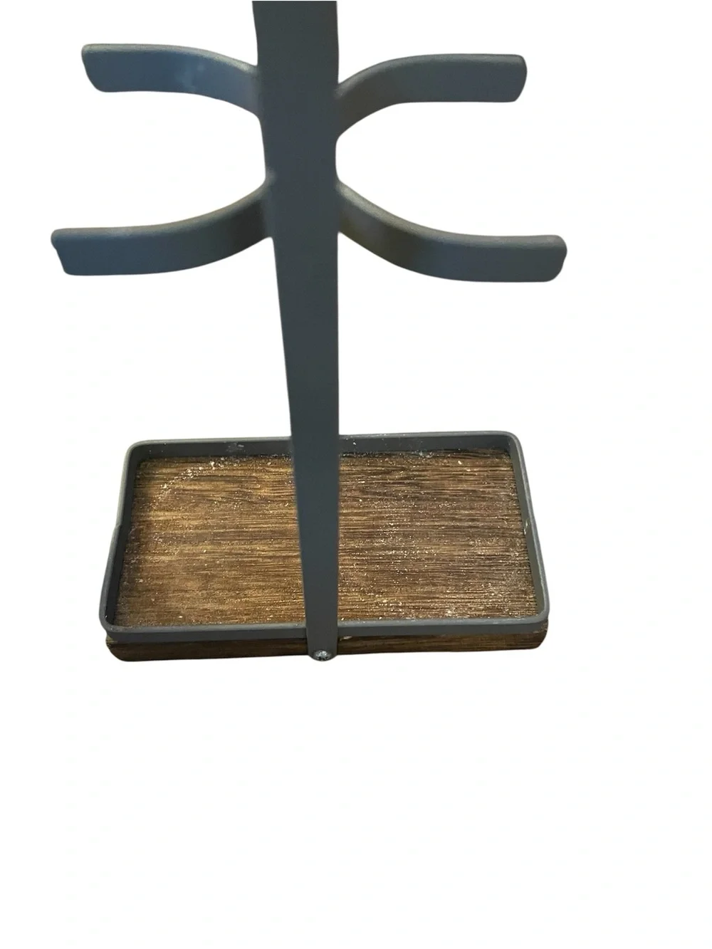 Urban Gourmet salt and pepper tall acrylic grinders metal frame stand silver top